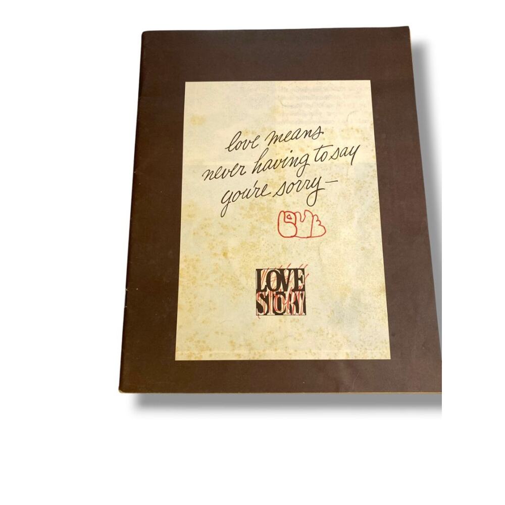 1971 Love Story Sheet Music Souvenir Book Album Paperback